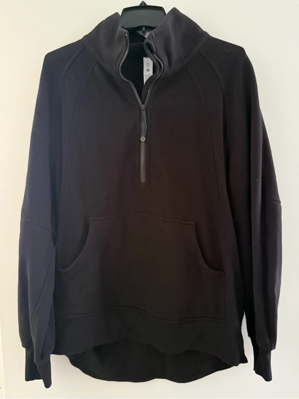 Lululemon Scuba Oversized Funnel-Neck Half Zip Long Black - M/L